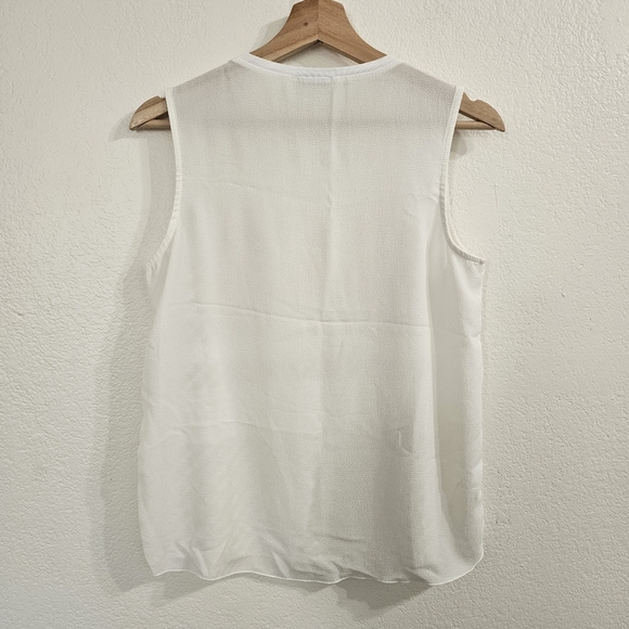 ZARA Patterned Sleeveless Top Pink White Size S - Picture 3 of 9